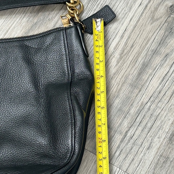 Coach Black Pebbled Leather Elle Hobo Shoulder Bag - Picture 8 of 9